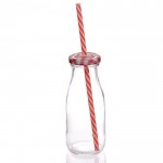 Verre Bouteille de lait style rtro rouge